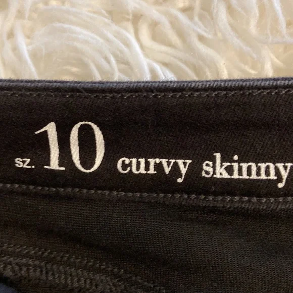 Loft Outlet Black Jeans size 10 curvy skinny excellent condition inseam 30 - Picture 6 of 8
